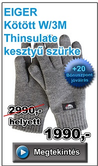 EIGER Kötött W/3M Thinsulate kesztyű szürke