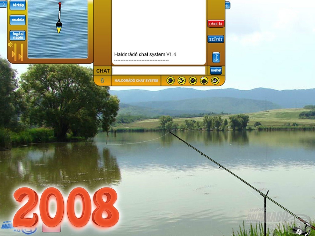 2008-ban indítottuk el az Online Horgász játékot, amiben a bejelentkezett horgászok chatelni is tudtak