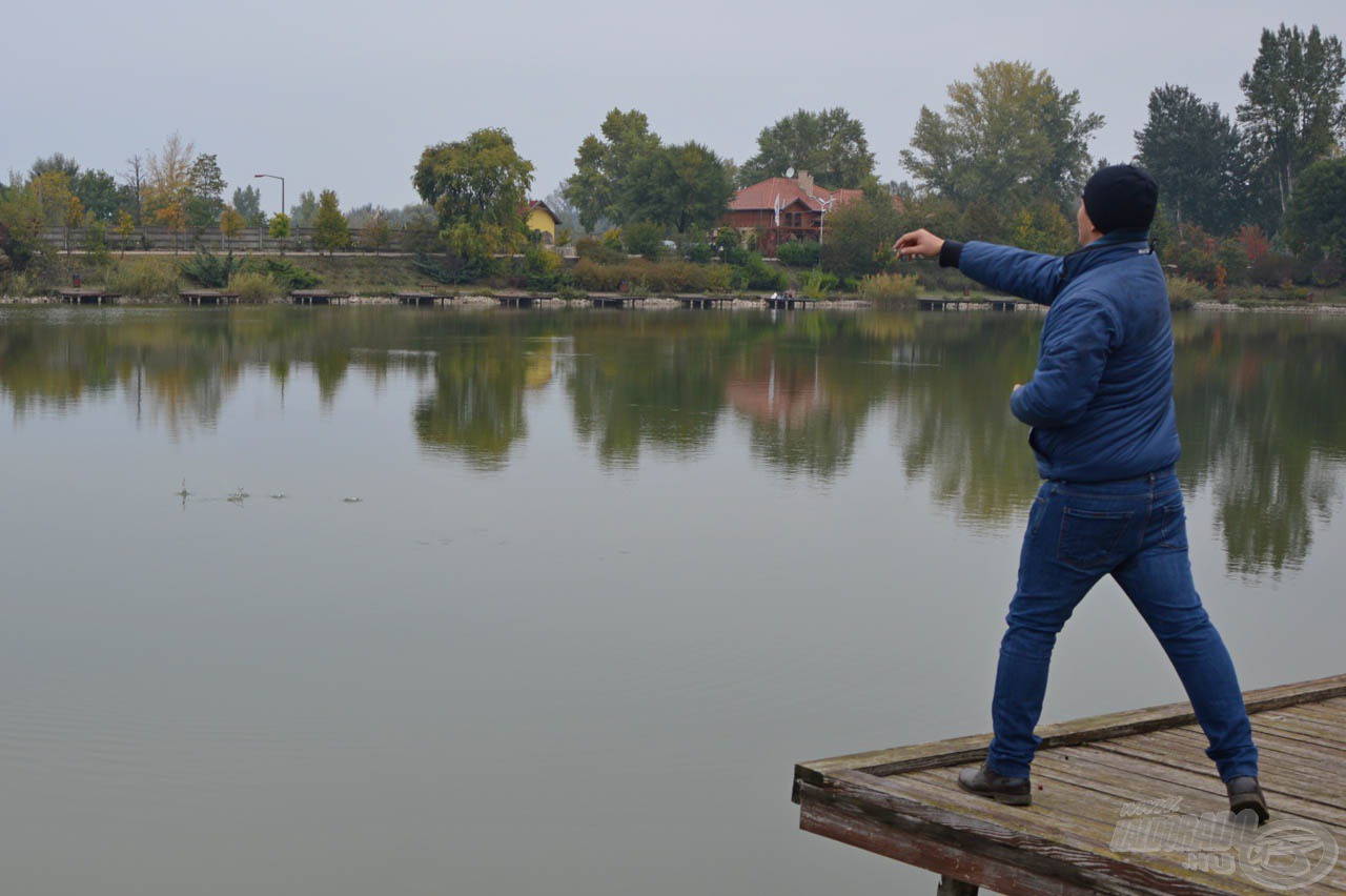 Közeli horgászatokhoz akár kézzel is be lehet dobni a pelleteket