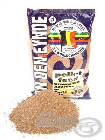 A Van Den Eynde Pellet Feed őrölt pelletet tartalmazó etetőanyag, amely a legjobb értékes ballasztanyag és „pelletragasztó” egyben