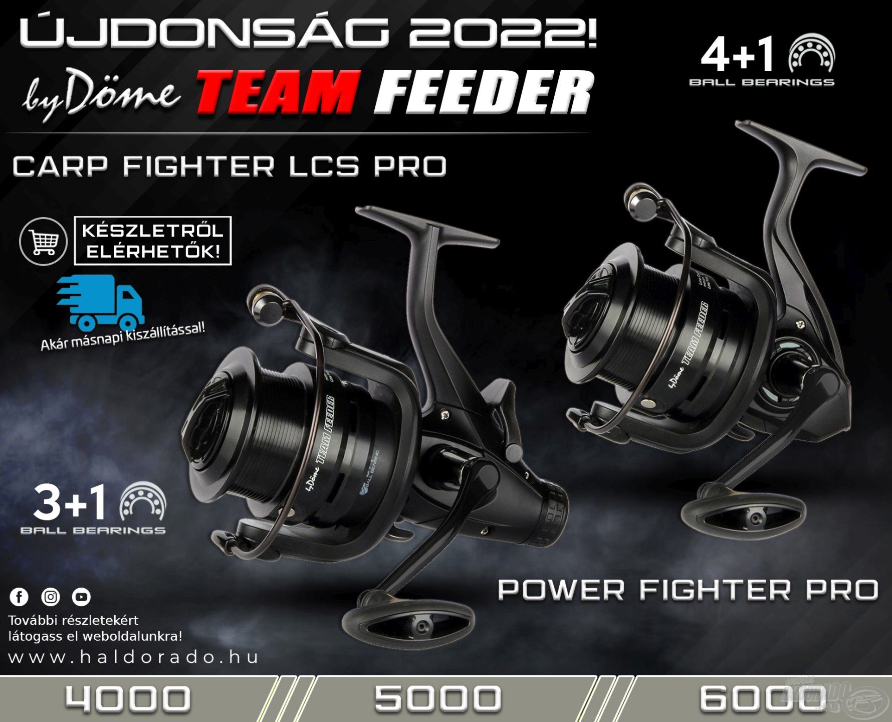 Bemutatom a By Döme TEAM FEEDER Power Fighter Pro és Carp Fighter LCS Pro orsókat