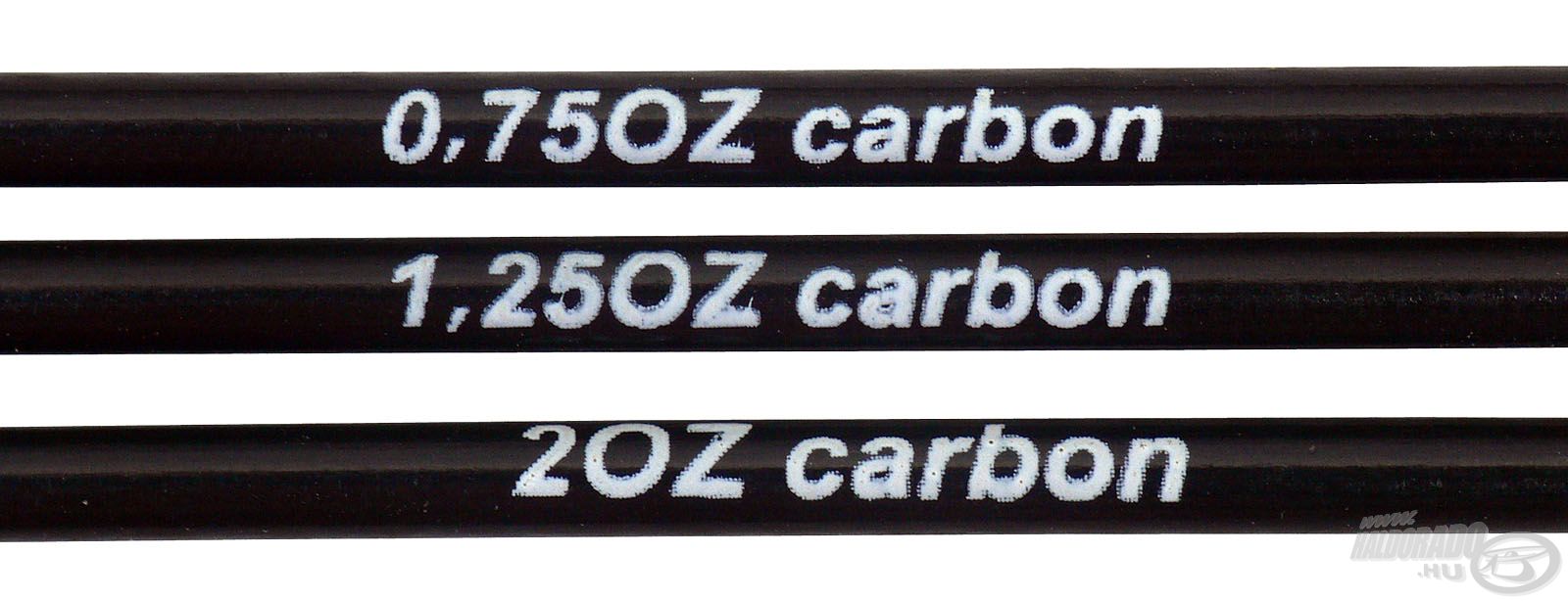 A karbon spiccek erőssége: 0,75; 1,25; és 2 oz