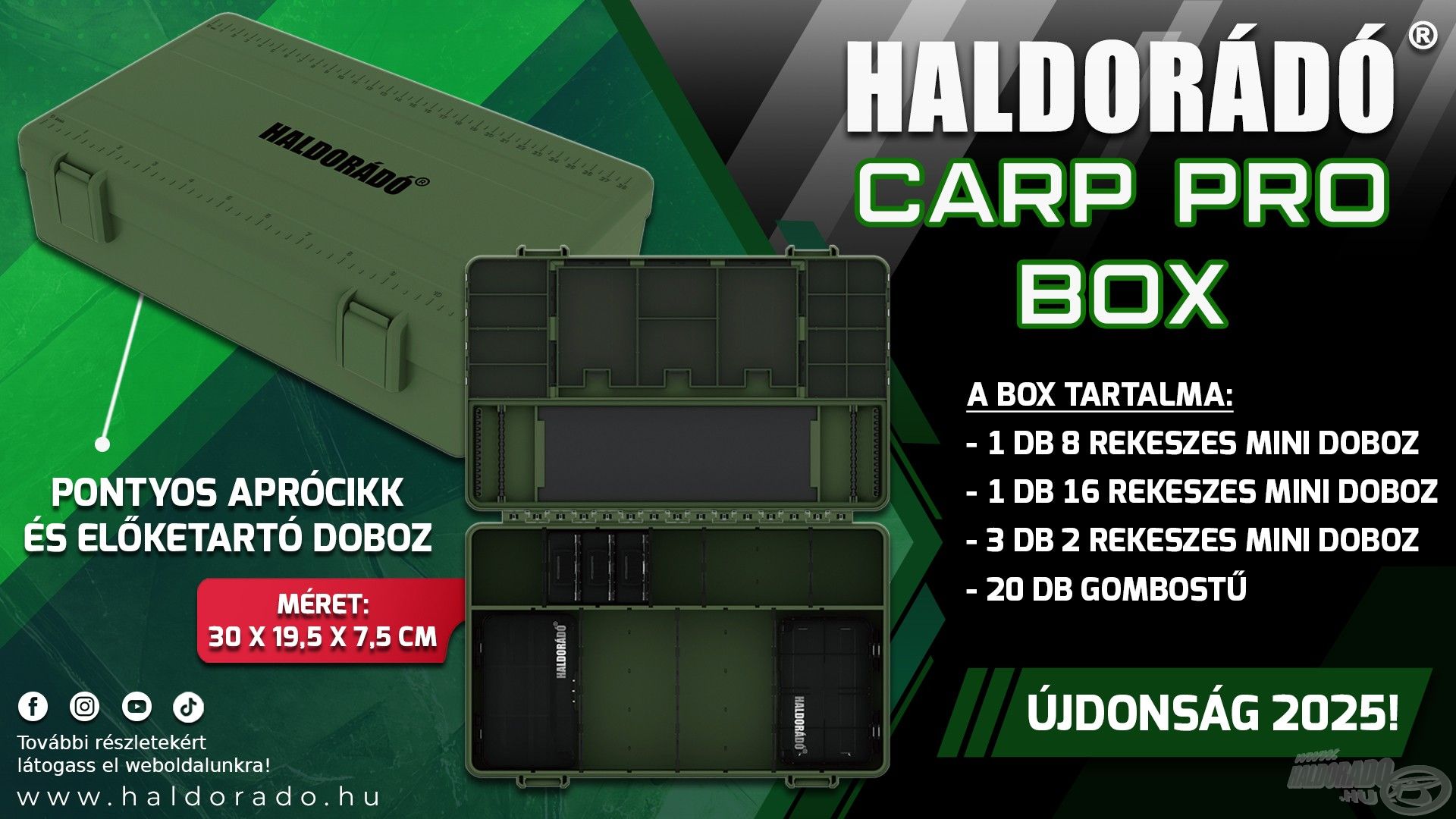 Carp Pro Box - Pontyos aprócikk és előketartó doboz