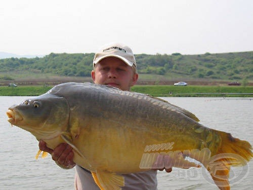 A fogott legnagyobb halunk, Csiga 11,08 kg-os pontya