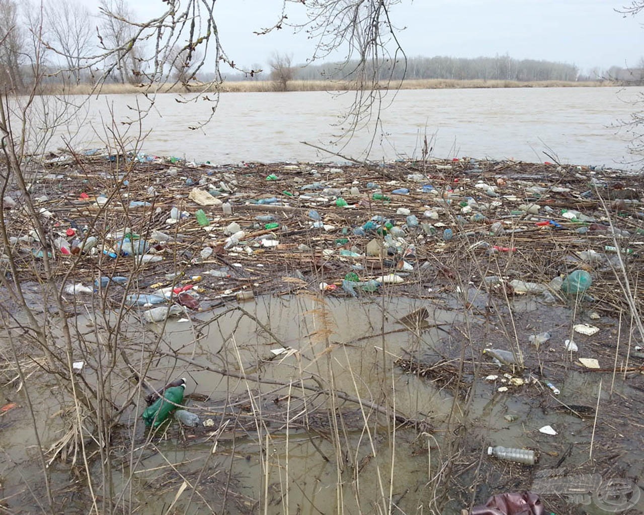 2013. 04. 07. - Némi szemetet hoz az áradás felső szomszédunktól, miért nem csap már végre az asztalra valaki, hogy ELÉG?