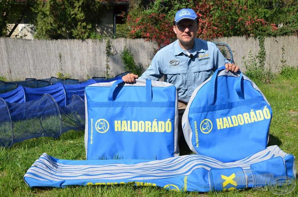 A száktartó táskák színvilága megegyezik a kedvelt Haldorádó Feeder bottáskák színvilágával