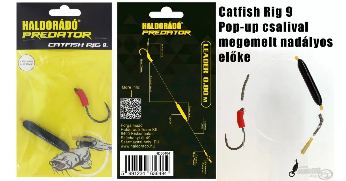 HALDORÁDÓ Catfish Rig 9 – Pop-up csalival megemelt nadályos előke ...