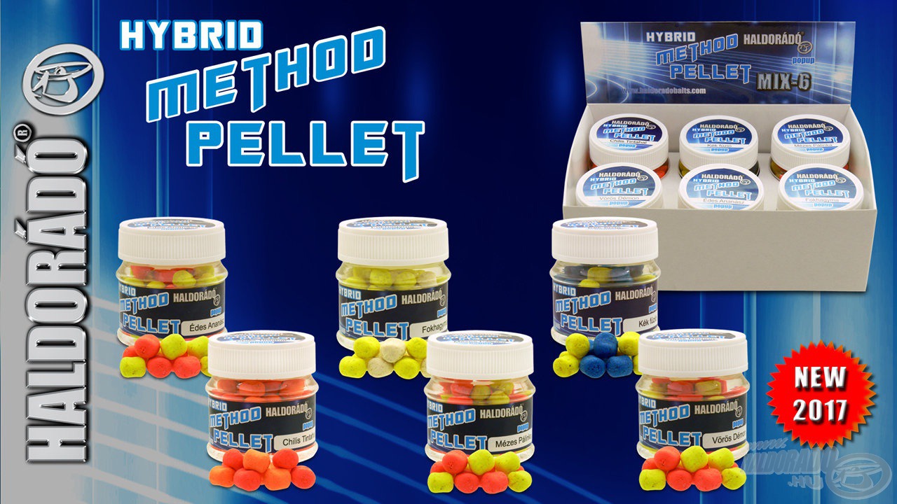 A Haldorádó Hybrid Method Pellet ideális, finom csali a method technikához