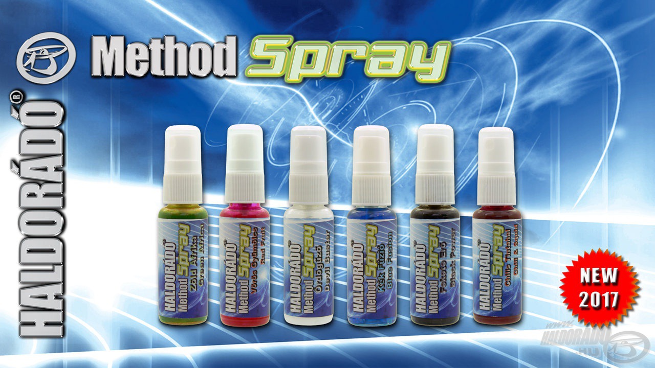 Az új Haldorádó Method Spray olyan tömény aromakoncentrátum, amely ideális a csalik és kosaras keverékek ízesítésére