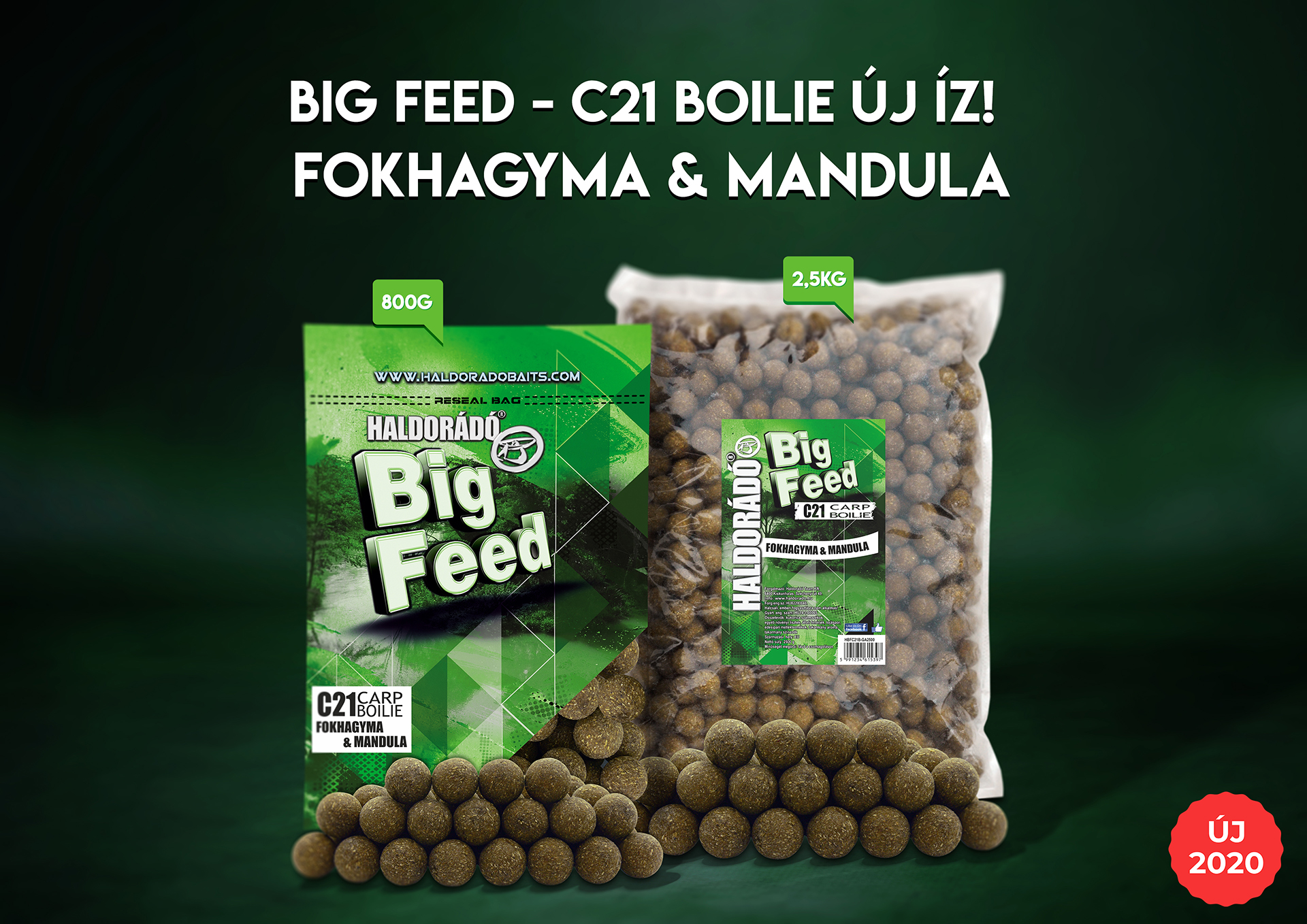 A Big Feed C21 Boilie széria a nagymennyiségű szoktató és helyben tartó etetésekhez kínál gazdaságos megoldást, ettől az évtől pedig a közkedvelt Fokhagyma & Mandula variáció is elérhetővé válik!