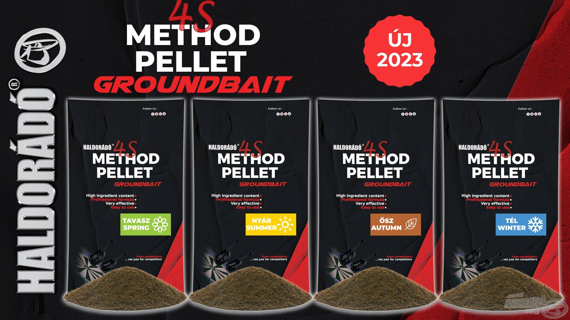 Ahogy az alapító 4S Method Pellet Mix, úgy a Groundbait termékcsalád is négy változatból áll