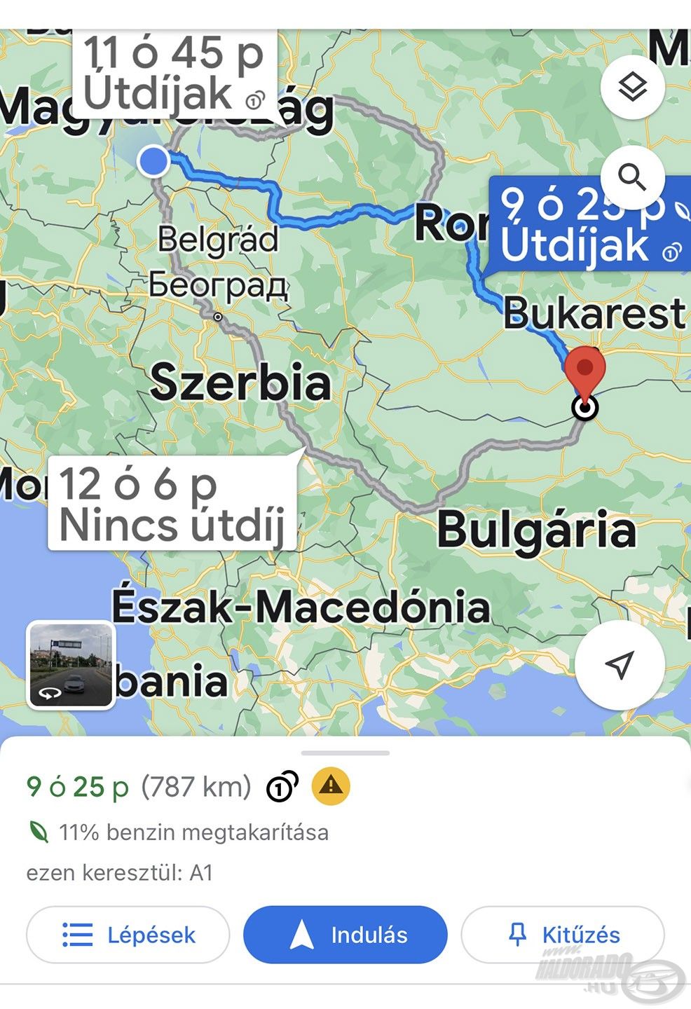 Autóval mentünk Bulgáriába. Több mint 10 óra volt az utazási idő, mire Ruszébe értünk. Romániában, a Kárpátokon keresztül, katasztrofálisak az utak…