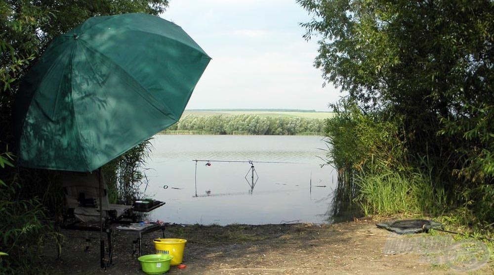 Itt még rendben volt minden, vízben állós, vízből fárasztós pecát terveztem a kb. 25 Celsius-fokban