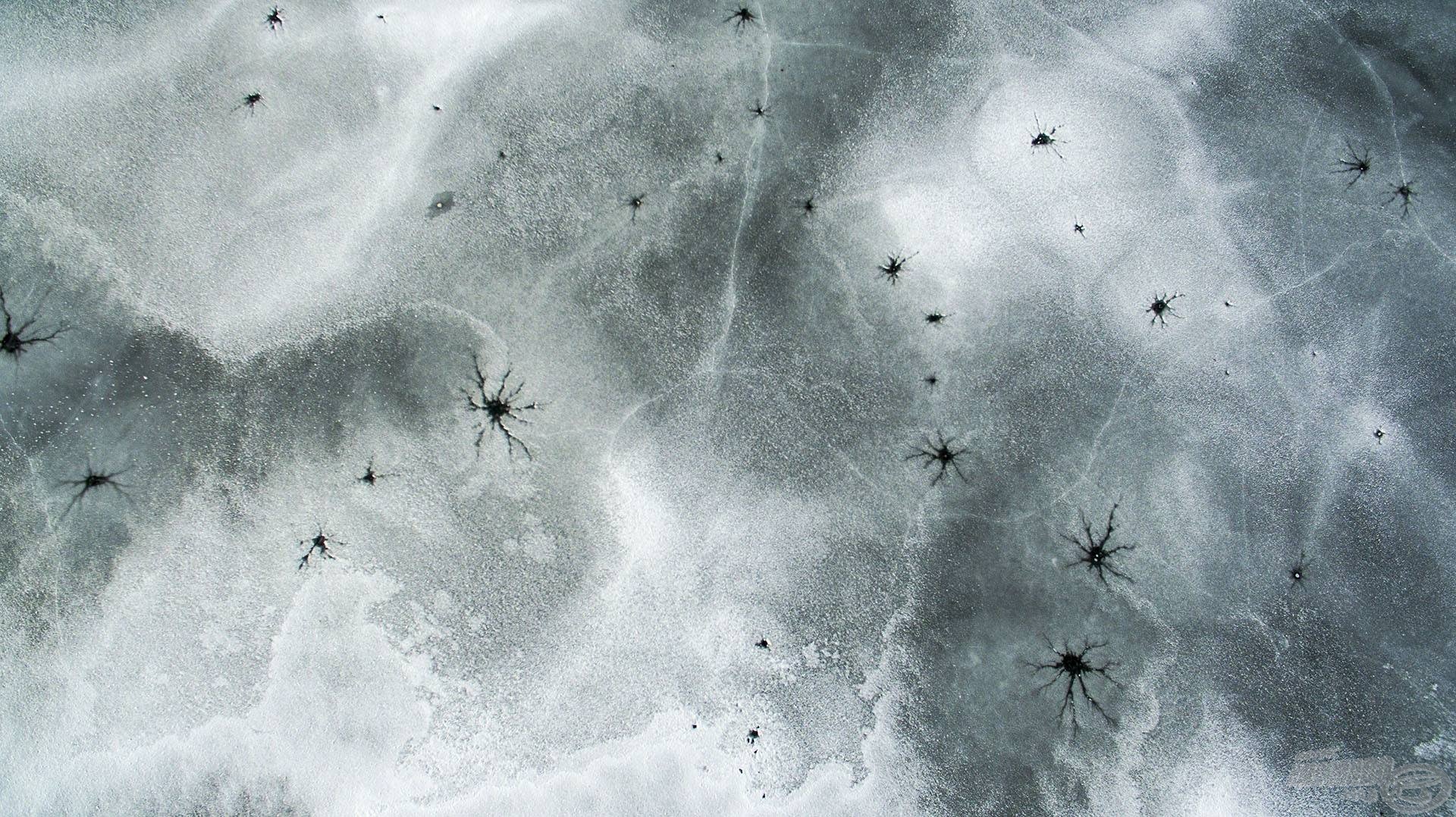 Különleges minták a jégen