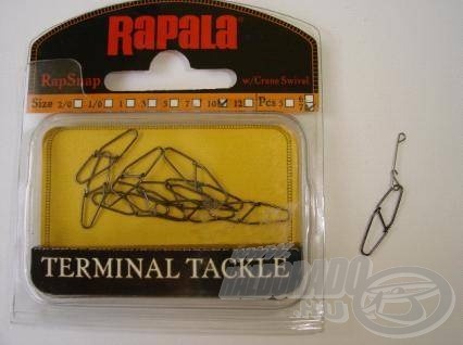 A Rapala is gyárt kitűnő, köthető kapcsokat. Ezek hihetetlen erősek, maguktól soha nem nyílnak ki