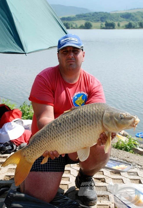 Szalai Donát kettő szép pontyot is fogott ebben a fordulóban, amivel bebiztosította szektorgyőzelmét