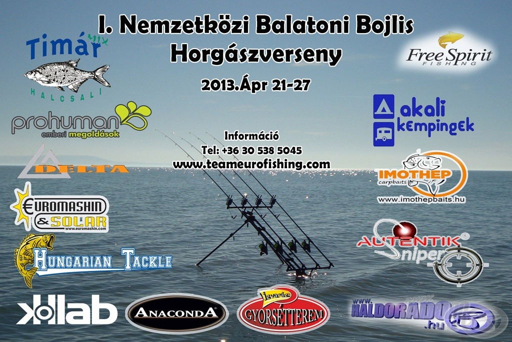 A Team Eurofishing szervezésében kerül megrendezésre az I. NEMZETKÖZI BALATONI BOJLIS HORGÁSZVERSENY