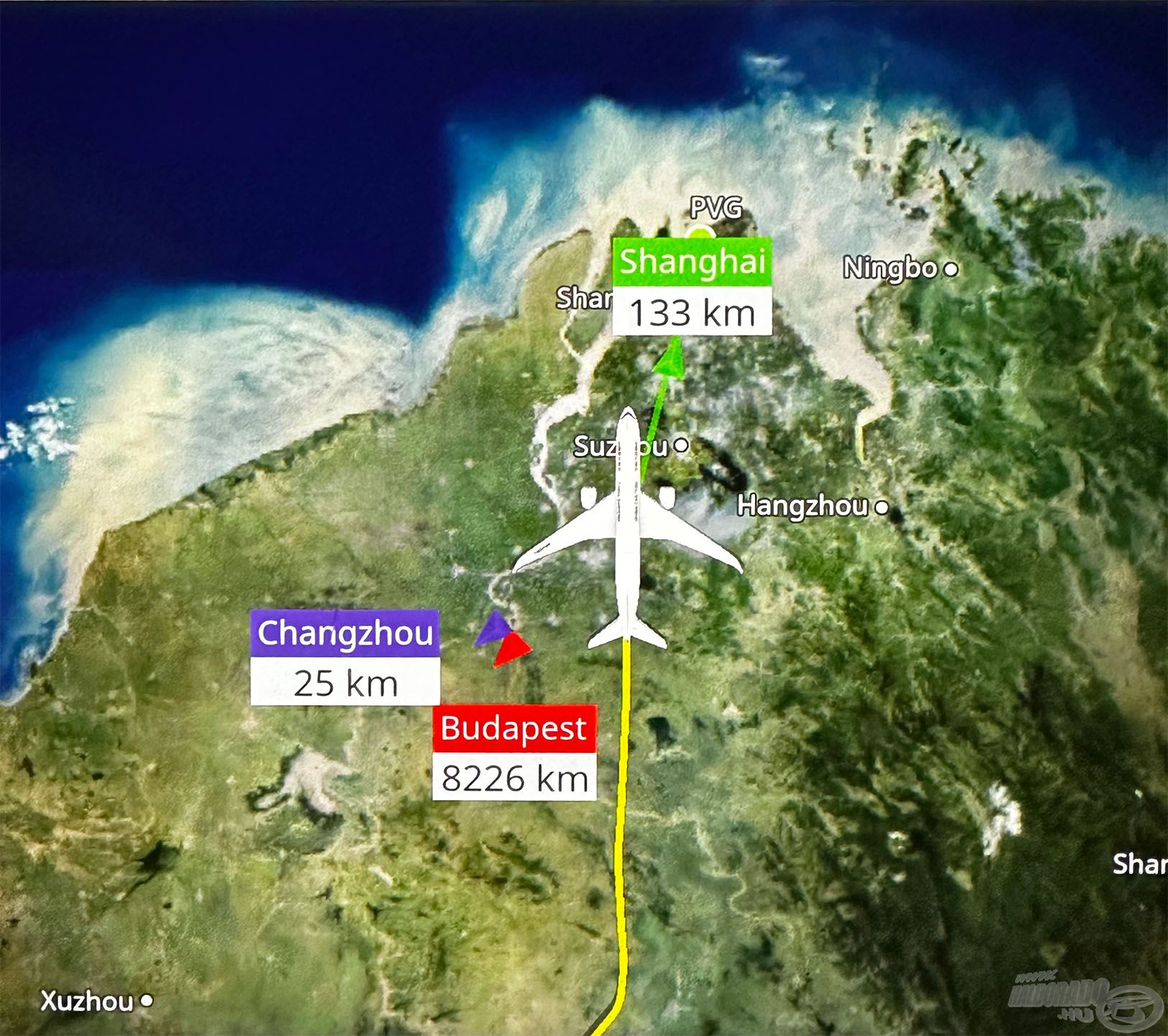 8359 km-t repültünk, míg elértünk a célállomásig