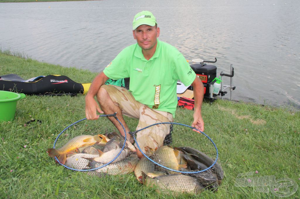 A  D szektor győztese Miskolczi János, 40 kg feletti fogott hallal