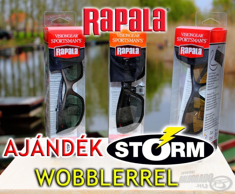 Különleges ajánlat: Rapala napszemüvegek ajándék Storm wobblerrel!
