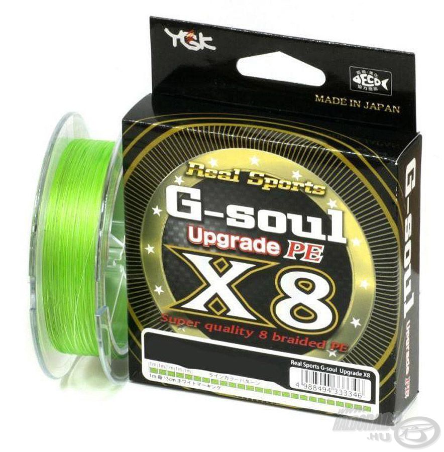 YGK G-Soul X8 Upgrade Braid fluo zöld