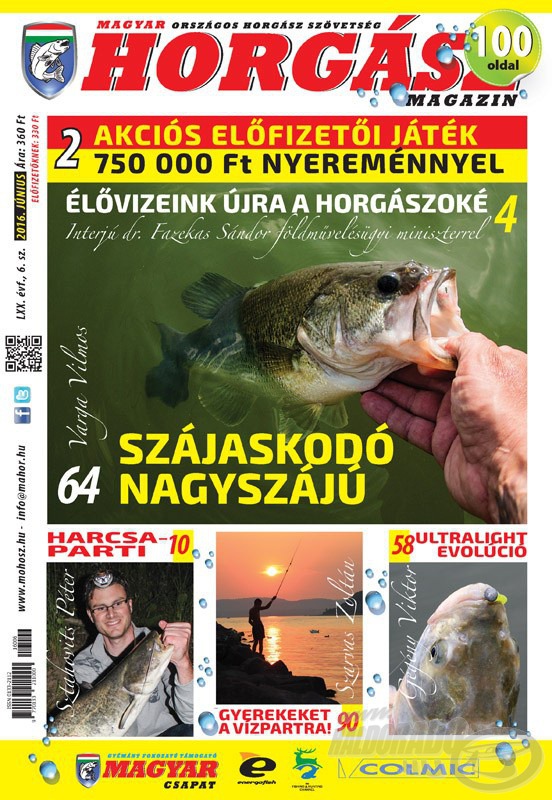 Megjelent a megújult Magyar Horgász 2016. júniusi száma