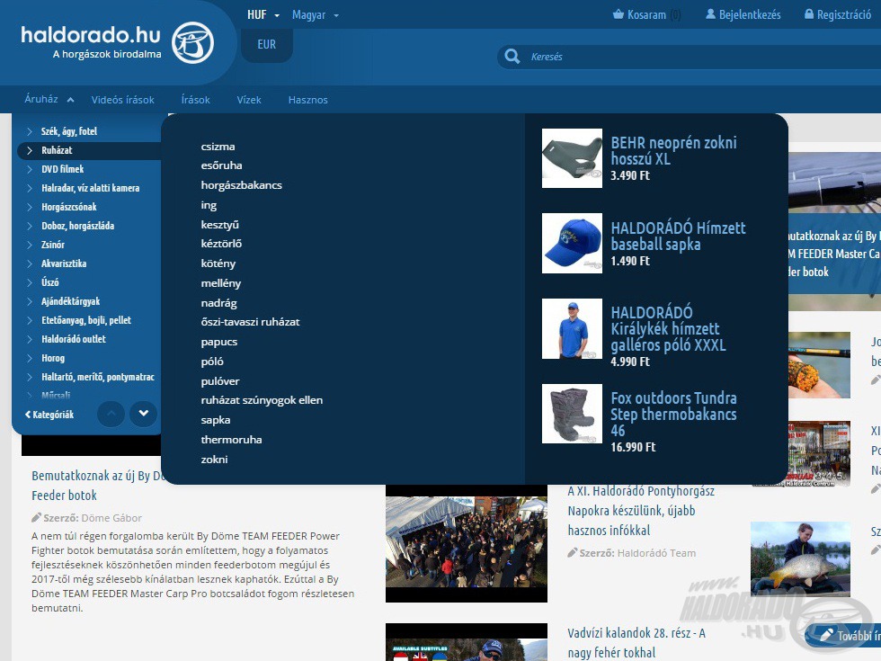 Jelentős a webáruház fejlődése is! Mostantól egy legördülő menüsorral még könnyebben és gyorsabban érhetők el az adott kategóriák és termékek…