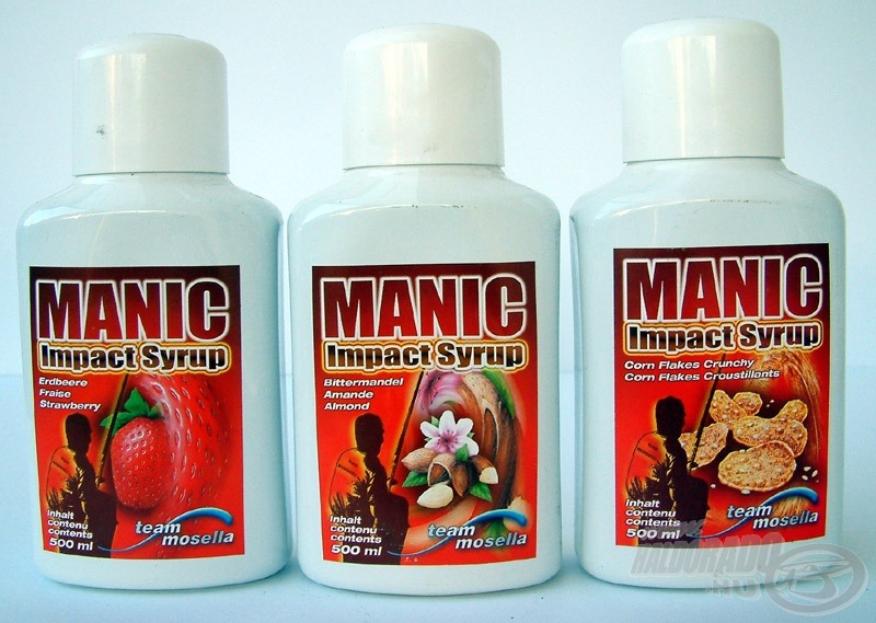 Manic Impact Syrup a Mosella cég terméke. Különösen sűrű cukorszirup aroma, amely a hideg vízben lehet főleg hatékony