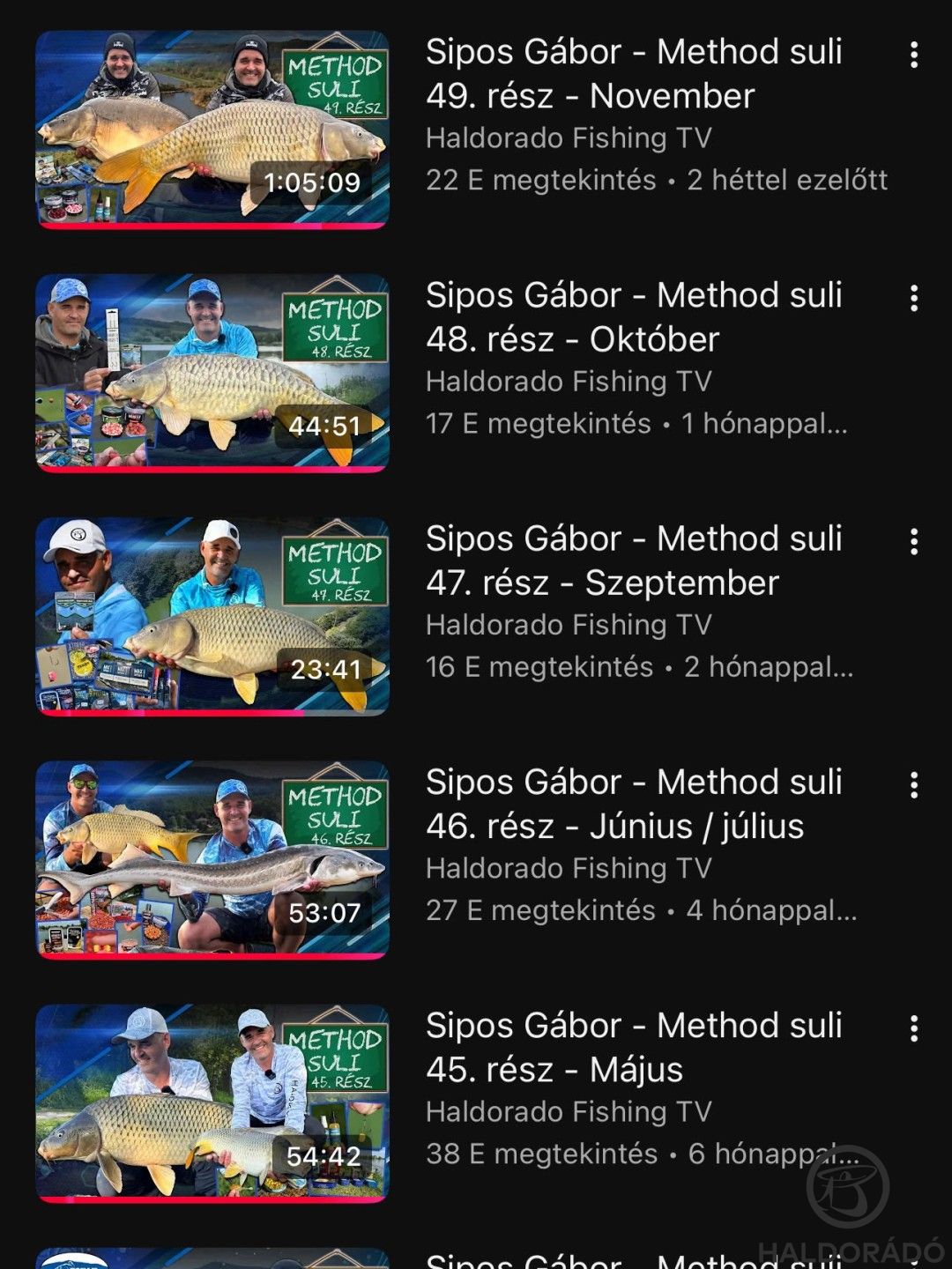 … ezzel szemben az utóbbi részek már komplett horgászatokat részleteztek