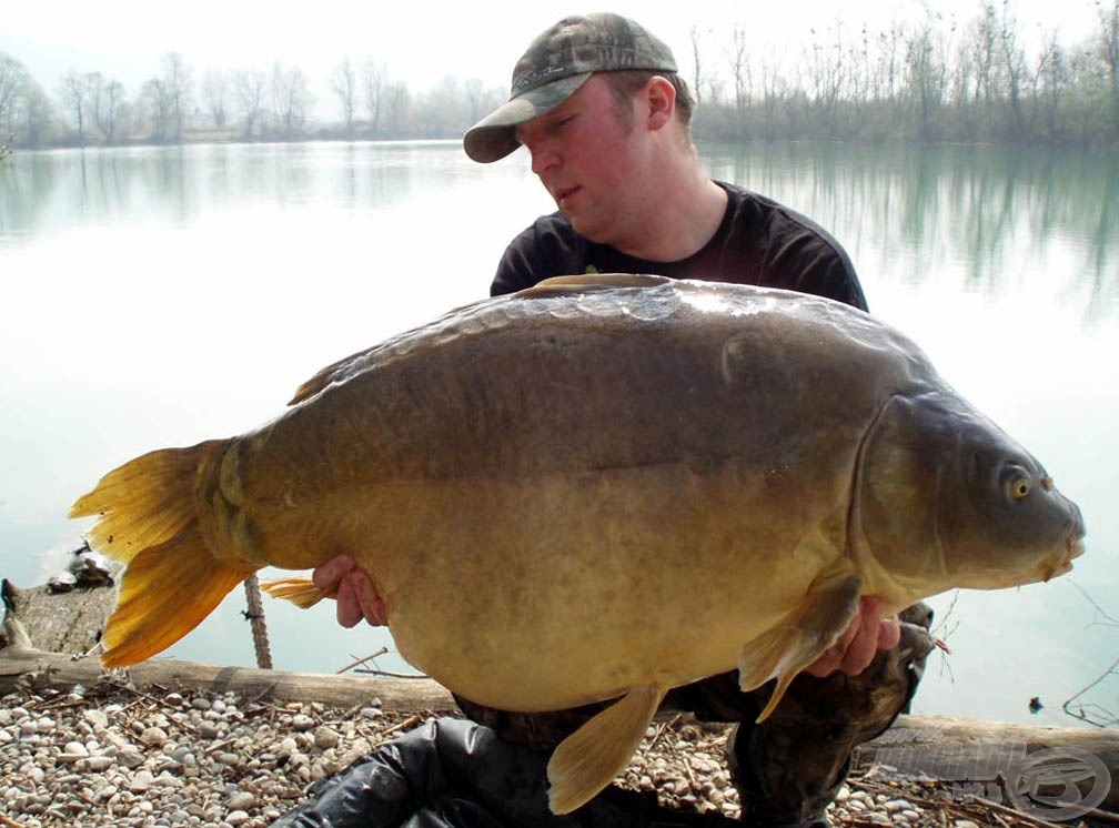 Benjamin Babic szlovén teszthorgász 26 kg feletti pontya