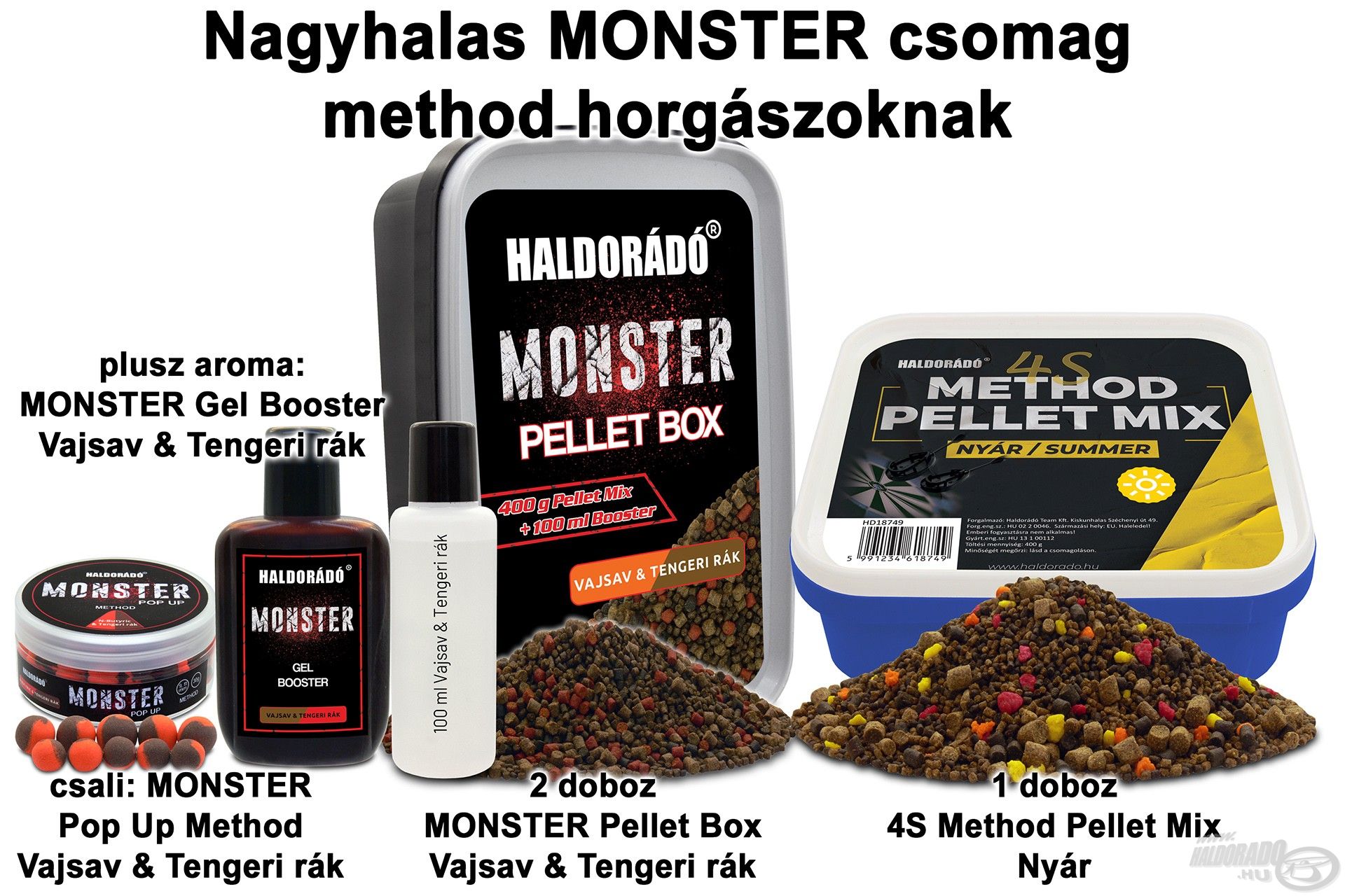 Nagyhalas MONSTER csomag method horgászoknak