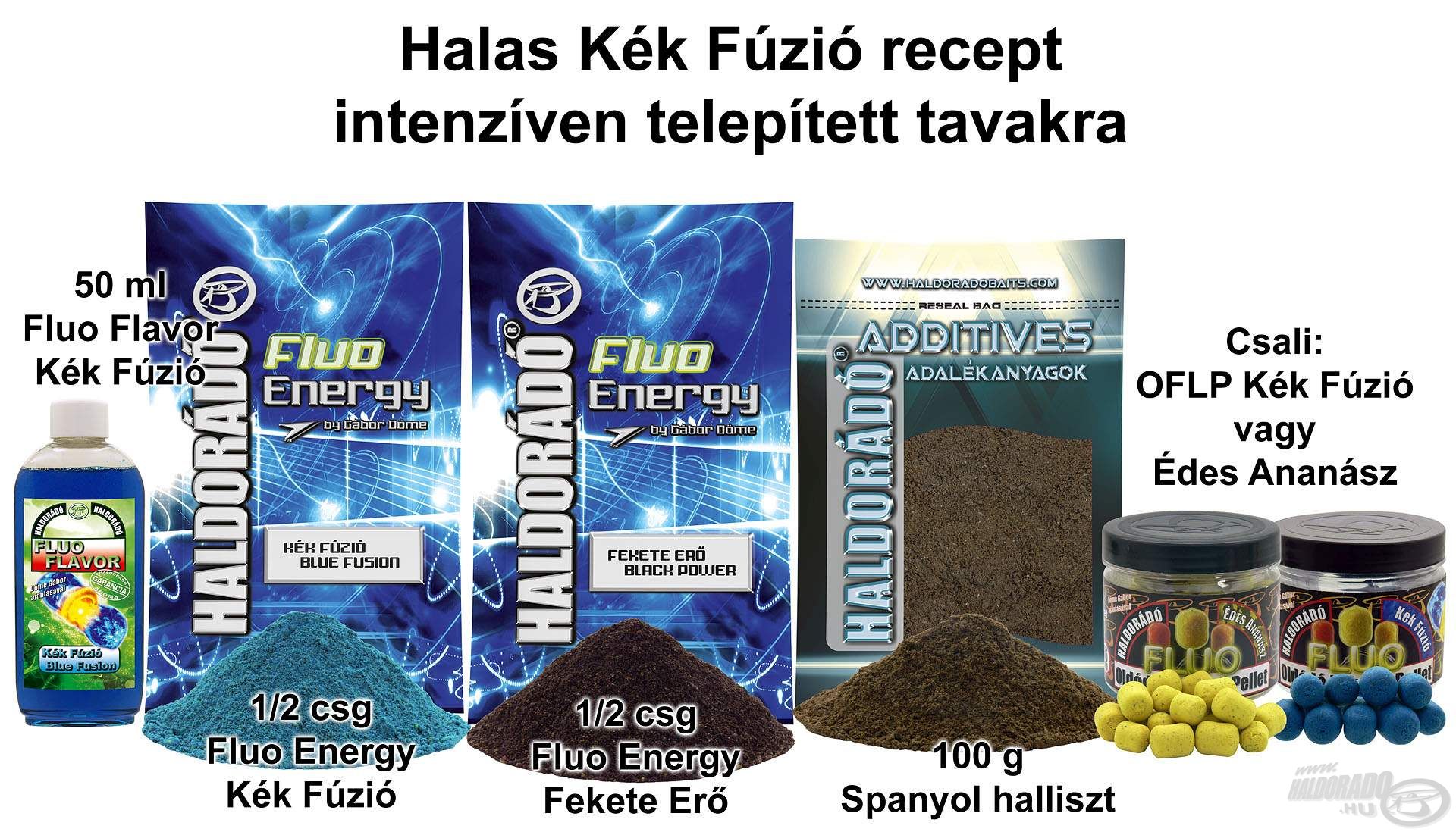 Halas Kék Fúzió recept intenzíven telepített tavakra