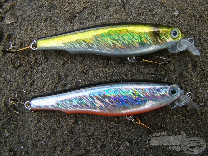 A Specialist Minnow egyedi színei: Green Shiner és Silver Shad