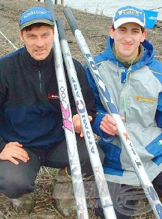Colmic tesztcsapat: Martin Gábor (balról) és Fotyék Péter (jobbról) 