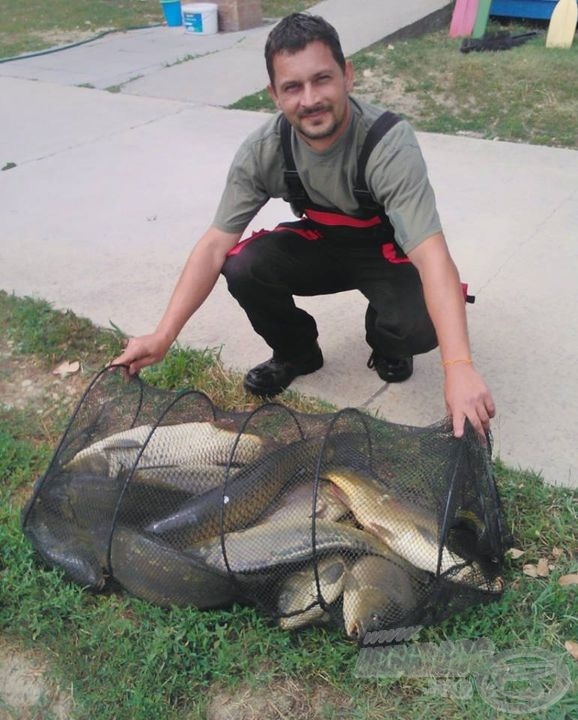 Egy jól menő délután eredménye. Ponty és amur vegyesen