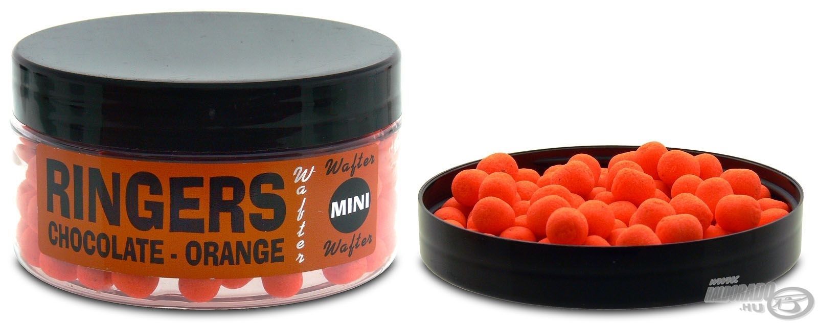 A Ringers termékek zászlóshajói a narancssárga színű, csoki-narancs ízesítésű csalik, így természetesen ez a változat a mini wafterek között is megjelenik