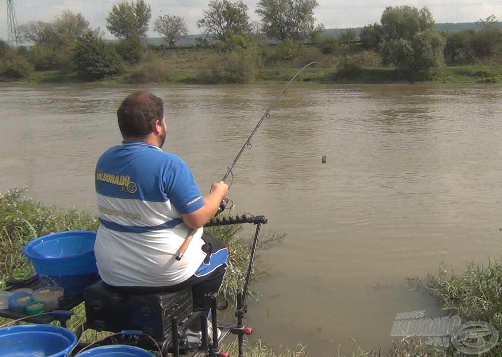 A Haldorádó Hard River Feeder kosarat használtuk