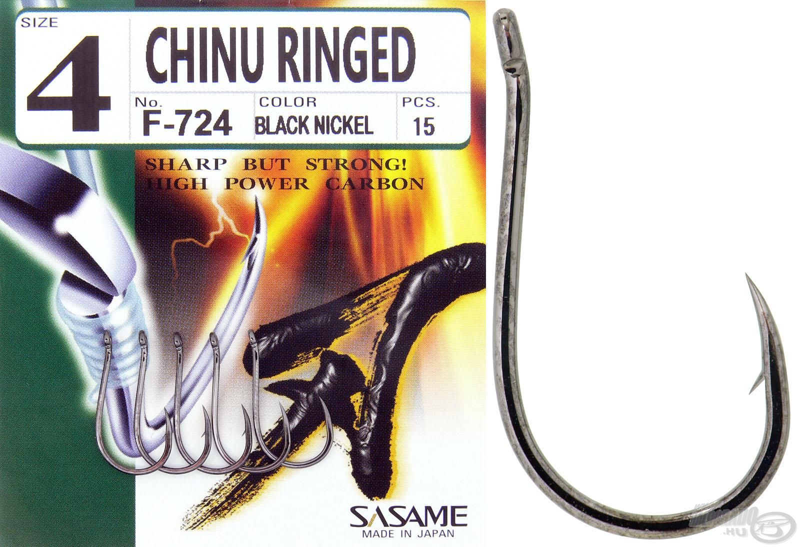 A Chinu elérhető füles kivitelben is, így fűzött csalikkal is használható