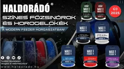 Színes főzsinórok és horogelőkék a feeder horgászatban