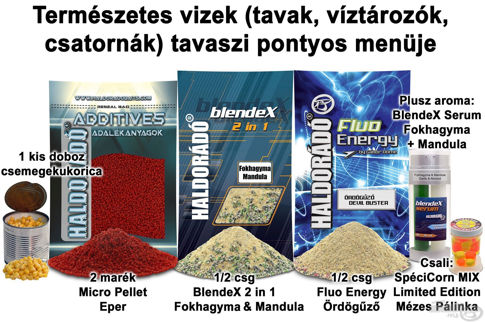 Természetes vizek (tavak, víztározók, csatornák) tavaszi pontyos menüje