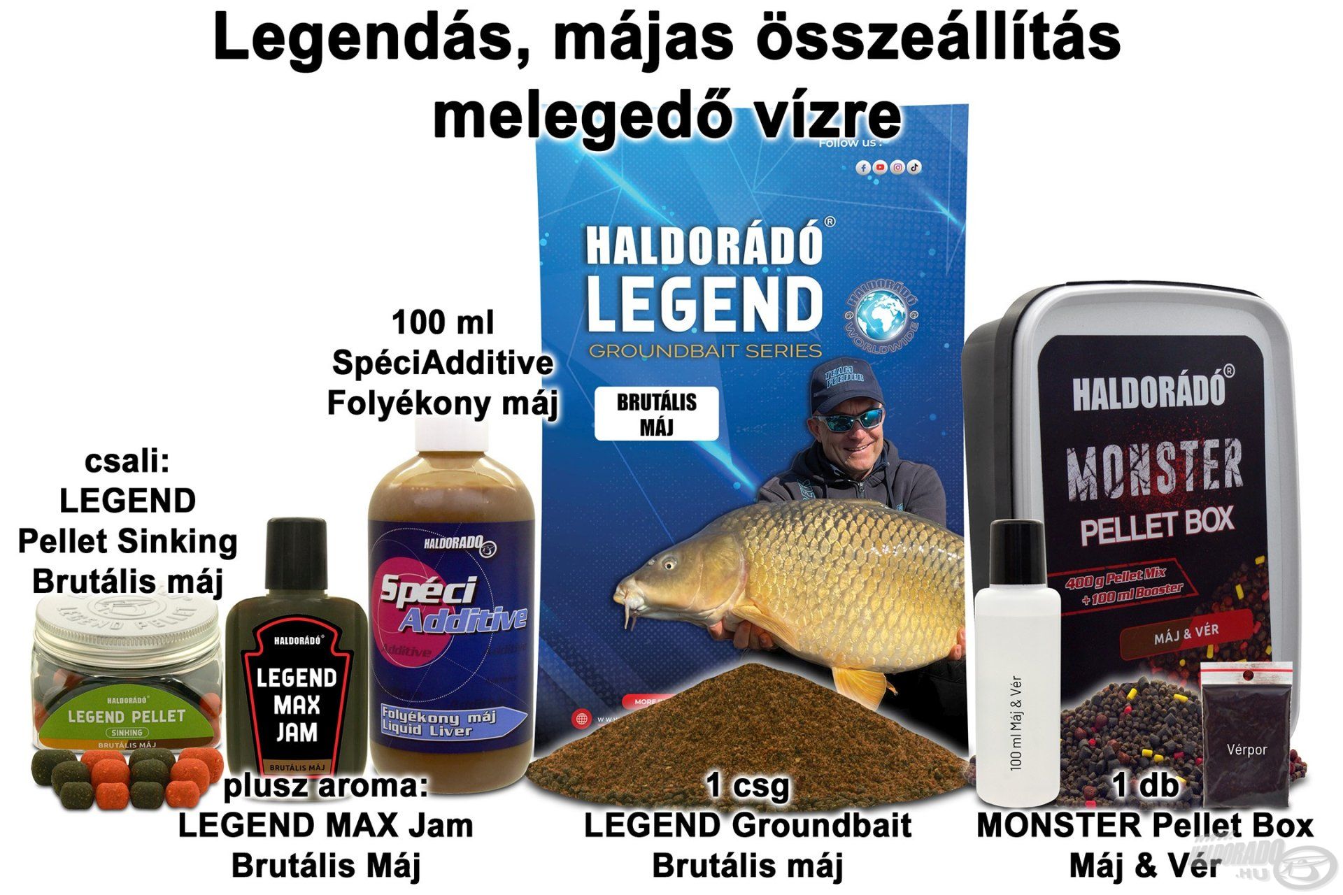 Legendás, májas összeállítás melegedő vízre