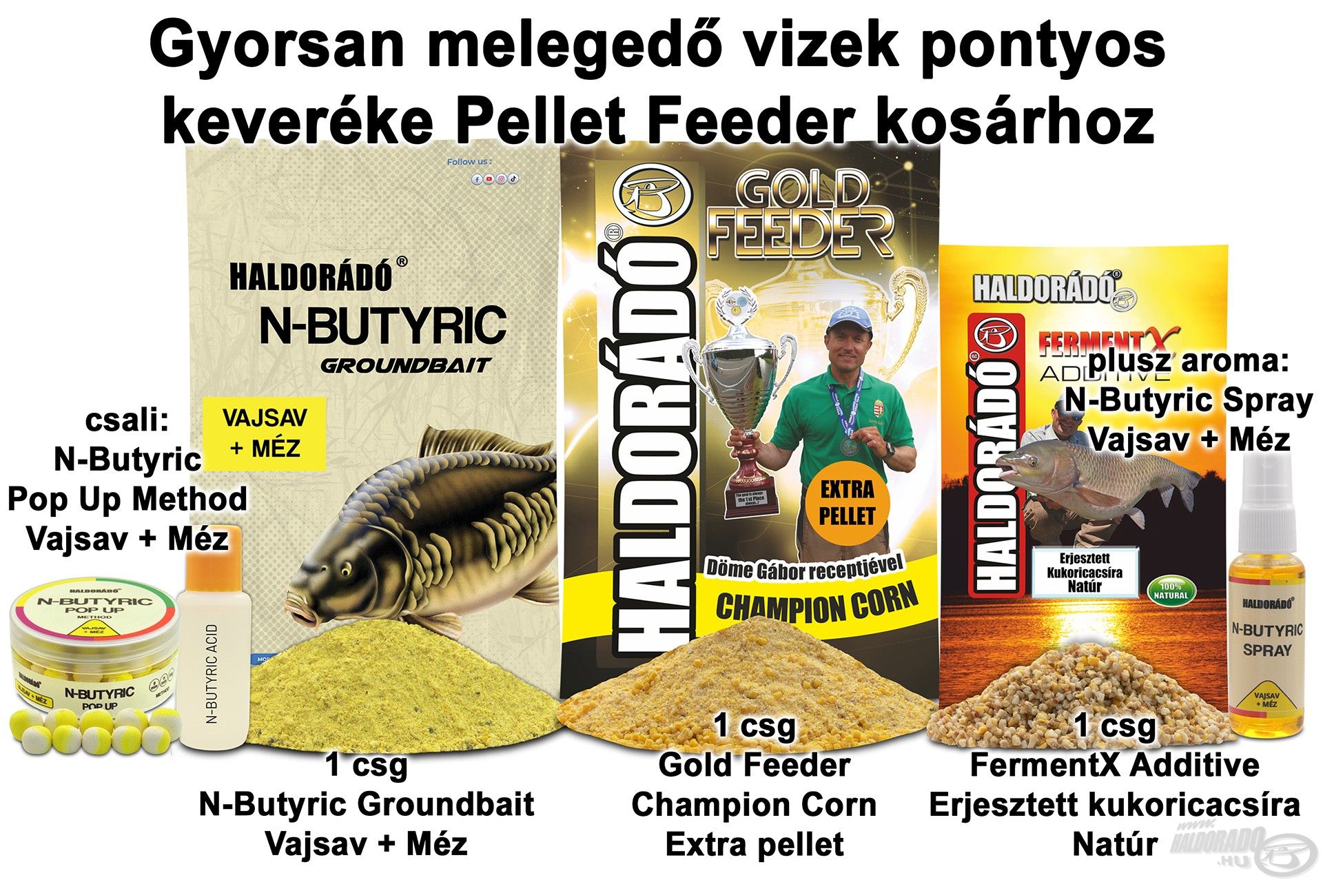 Gyorsan melegedő vizek pontyos keveréke Pellet Feeder kosárhoz