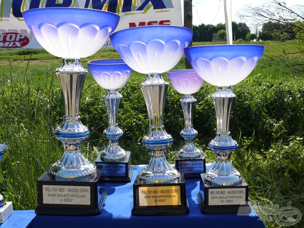 A 2009. évi TOP MIX Kupa trófeái