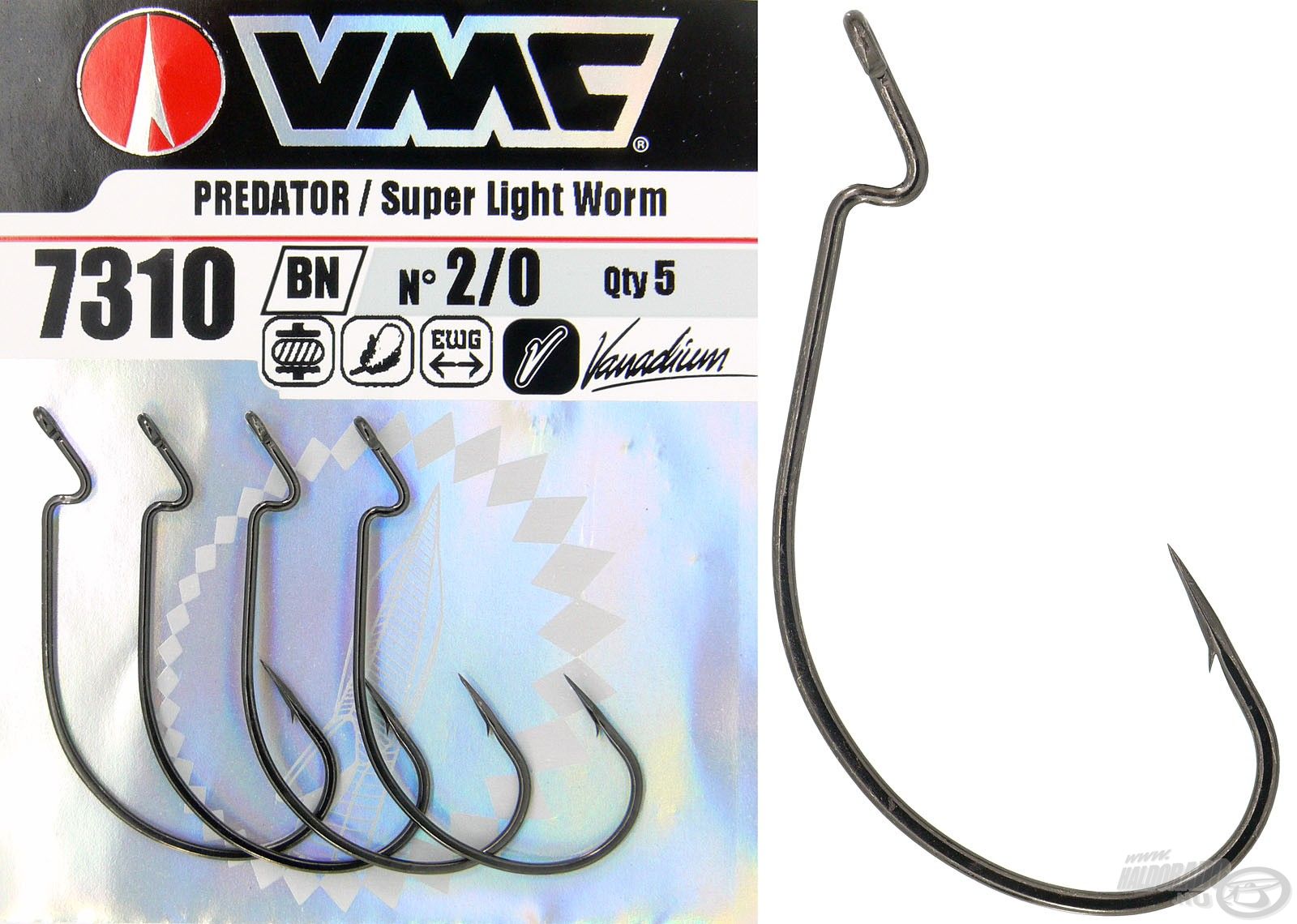 A VMC Super Light Worm Hook, a jelenlegi horgászpiac egyik legkönnyebb offset horga!