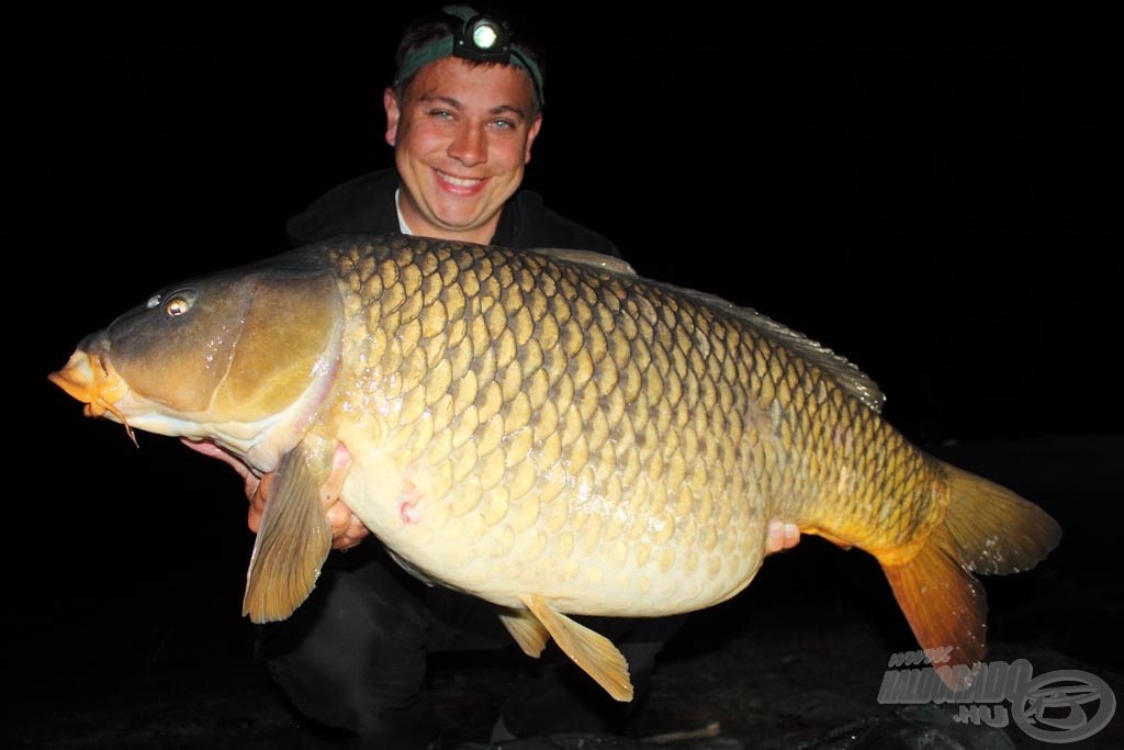 A Laci bácsi által „kárászosnak” nevezett szereléket egy szép, 20 kg-os töves vette fel