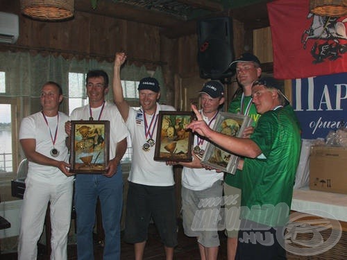 A 2006-os vadvízi Volga pontyfogó kupa győztes csapatai