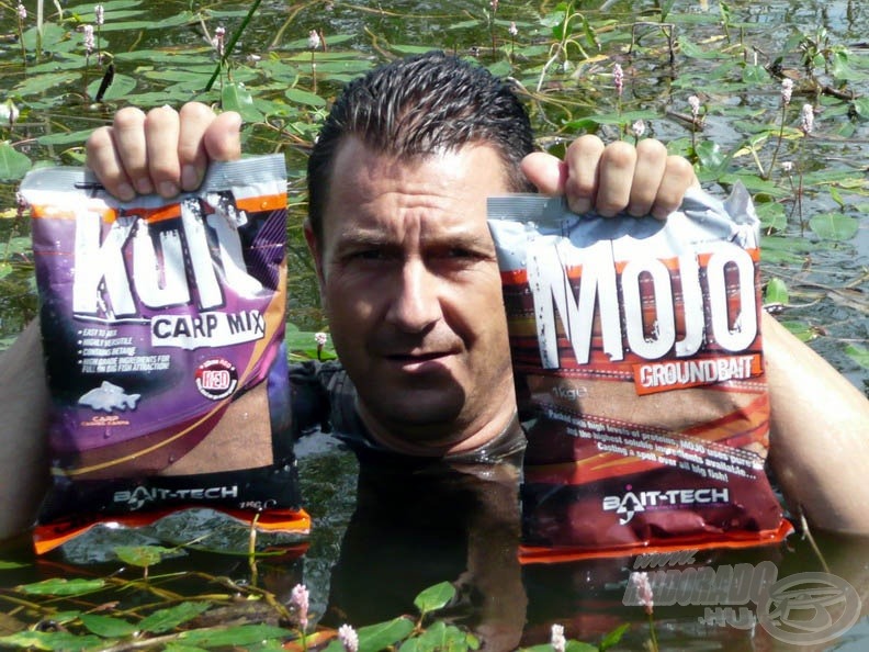 A VDE Bait-Tech Kult Carp Mix és a VDE Bait-Tech Mojo Groundbait etetőanyag