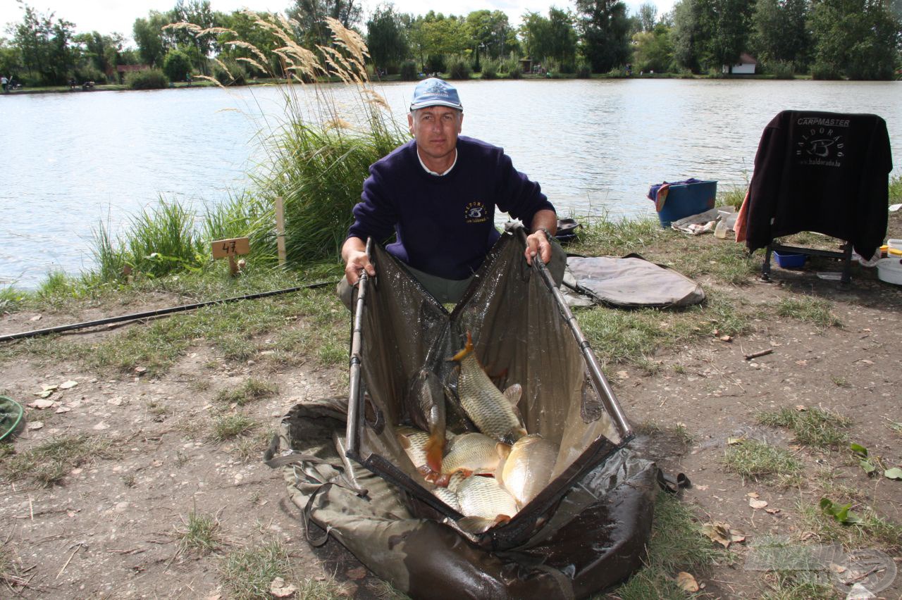 Sisa József a C szektorban 26 kg feletti fogással mérlegelt