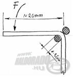 A huzalhajlítás első lépése a 90 fokos hajlítás