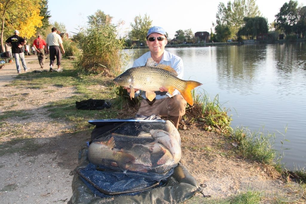 Döme Gábor délután fogott közel 70 kg halával